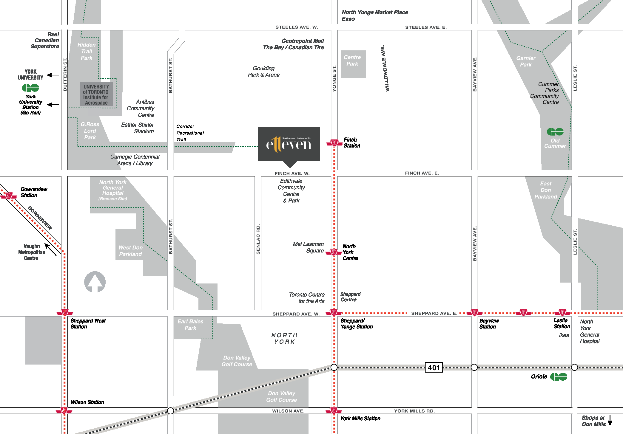 Area amenities map